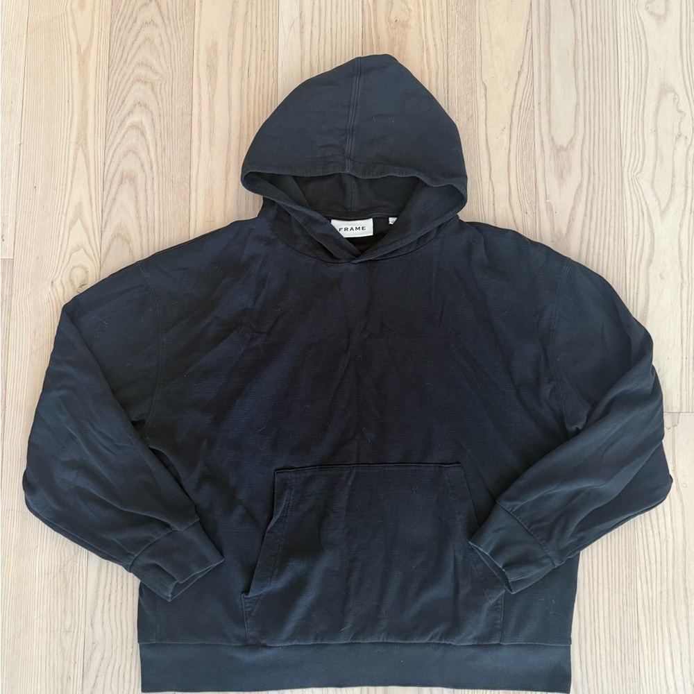 Frame Black Tshirt Material Sweatshirt Hoodie Casual size L in black